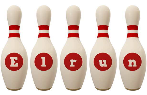 Elrun bowling-pin logo