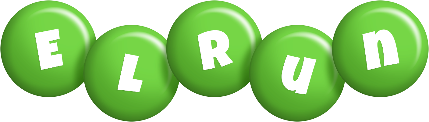 Elrun candy-green logo