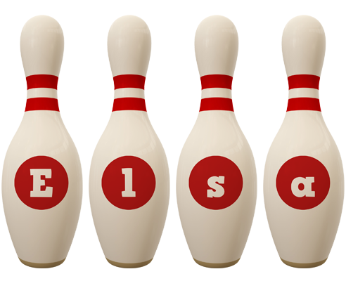 Elsa bowling-pin logo