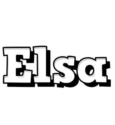 Elsa snowing logo