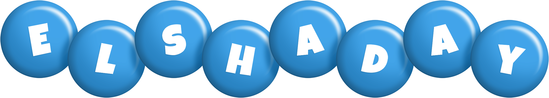 Elshaday candy-blue logo