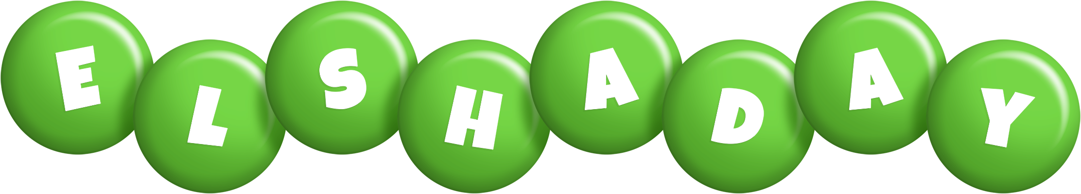 Elshaday candy-green logo