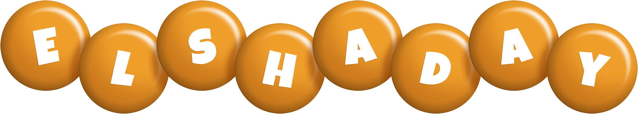 Elshaday candy-orange logo