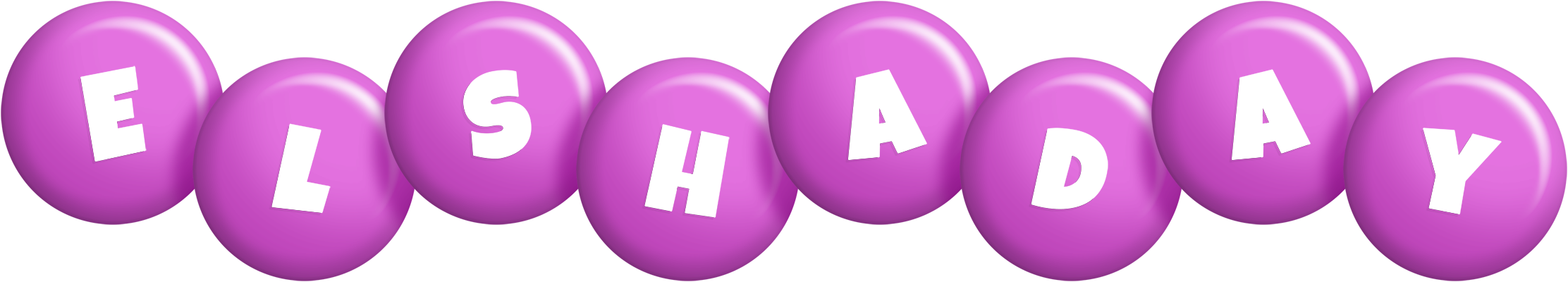 Elshaday candy-purple logo
