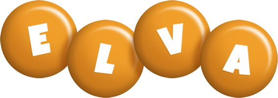 Elva candy-orange logo