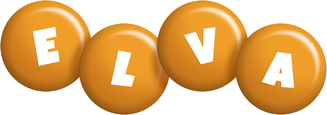 Elva candy-orange logo