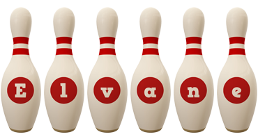 Elvane bowling-pin logo