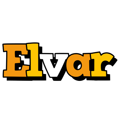 Elvar cartoon logo