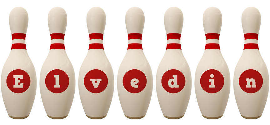 Elvedin bowling-pin logo