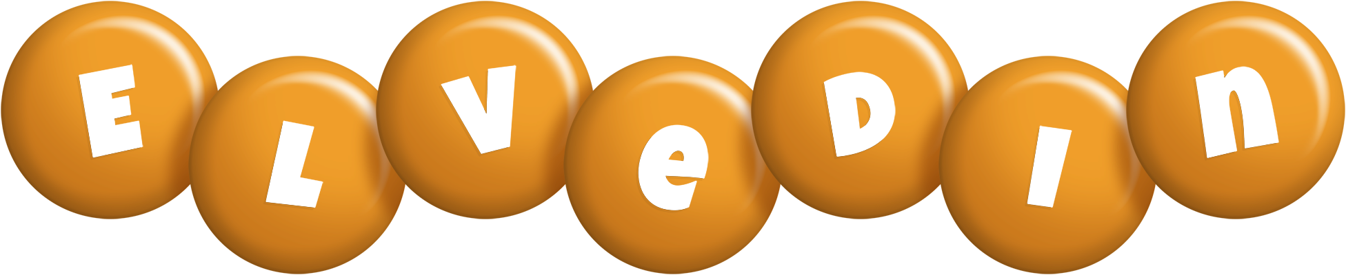 Elvedin candy-orange logo