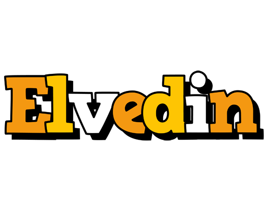Elvedin cartoon logo