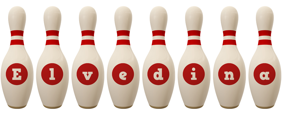 Elvedina bowling-pin logo