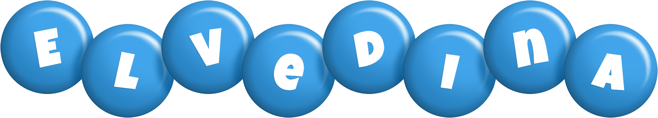 Elvedina candy-blue logo