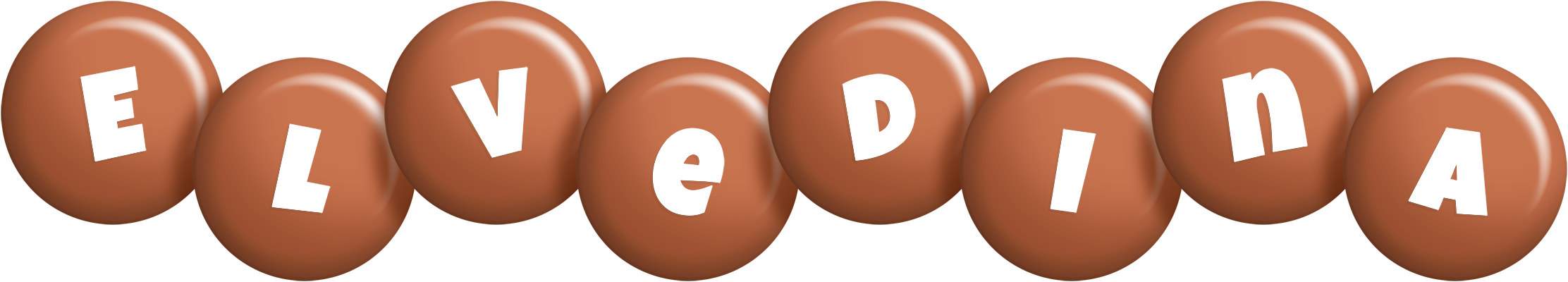 Elvedina candy-brown logo