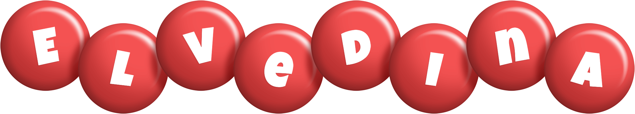 Elvedina candy-red logo