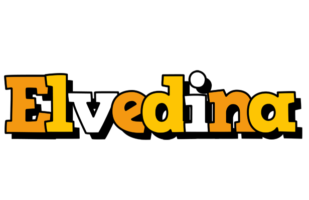 Elvedina cartoon logo