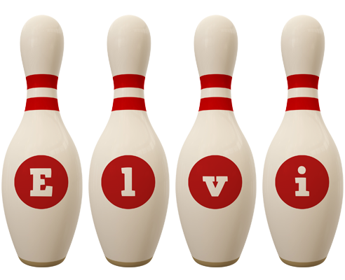 Elvi bowling-pin logo