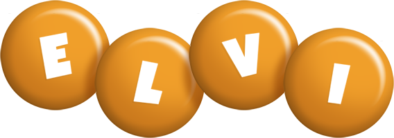 Elvi candy-orange logo