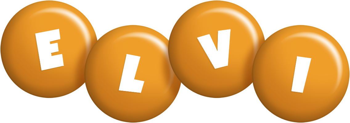 Elvi candy-orange logo