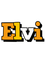 Elvi cartoon logo