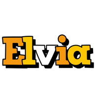 Elvia cartoon logo