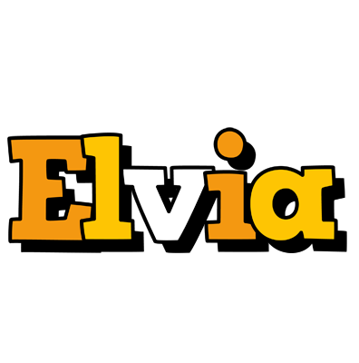 Elvia cartoon logo