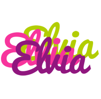 Elvia flowers logo