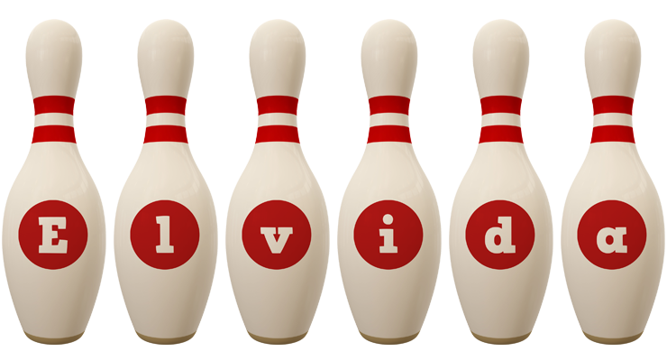 Elvida bowling-pin logo