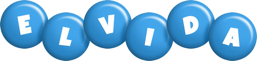 Elvida candy-blue logo