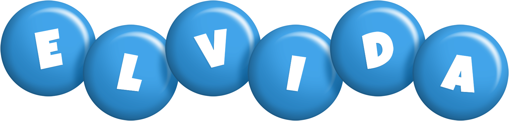 Elvida candy-blue logo
