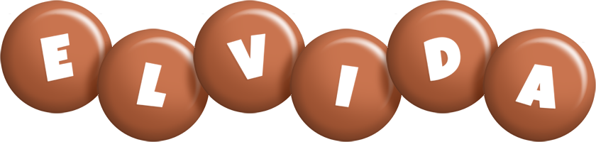 Elvida candy-brown logo