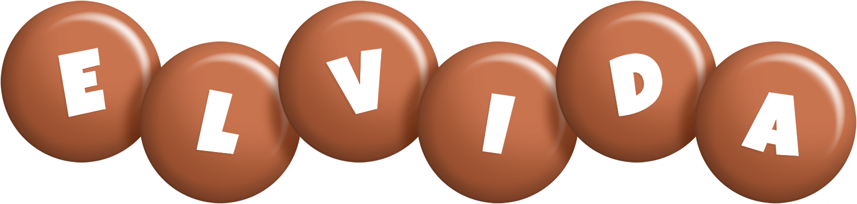 Elvida candy-brown logo