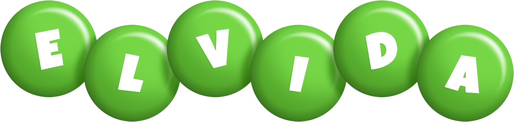 Elvida candy-green logo