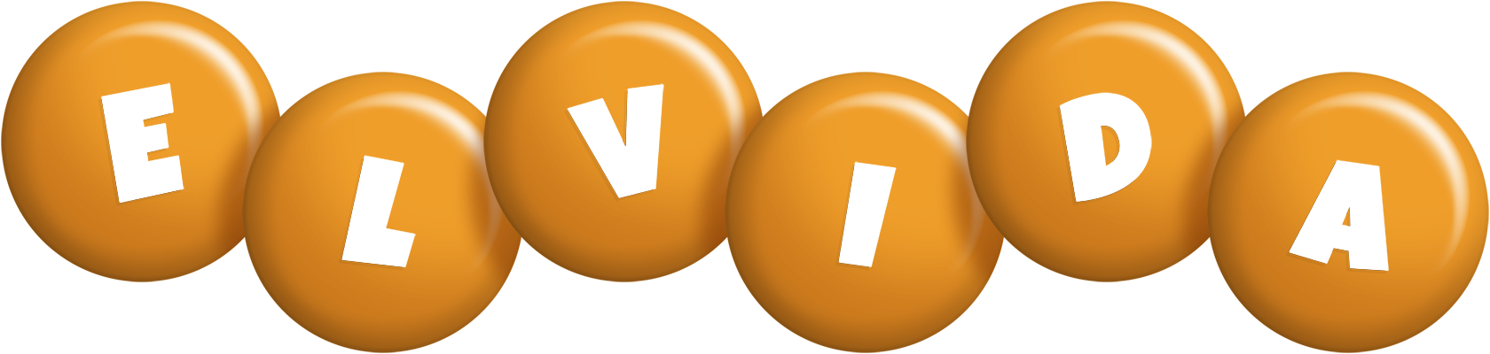 Elvida candy-orange logo