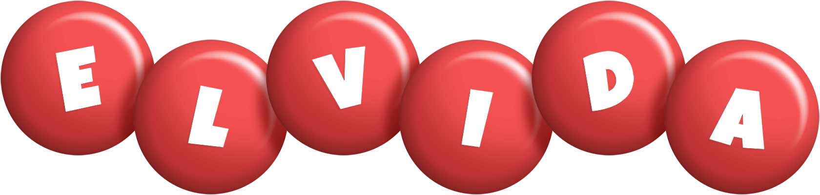 Elvida candy-red logo