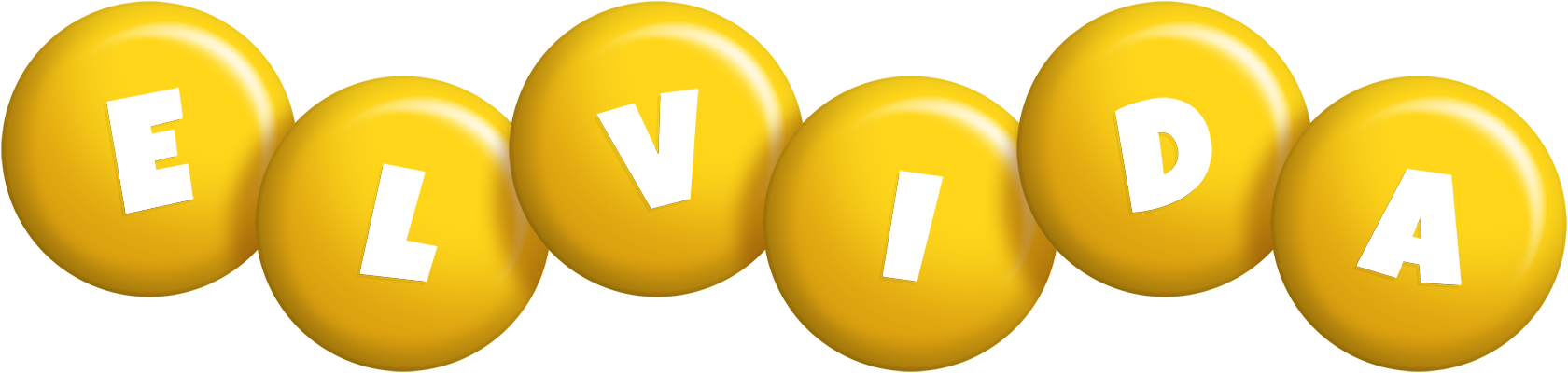 Elvida candy-yellow logo