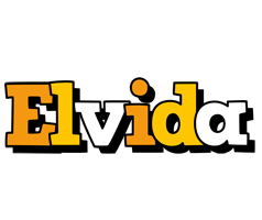 Elvida cartoon logo