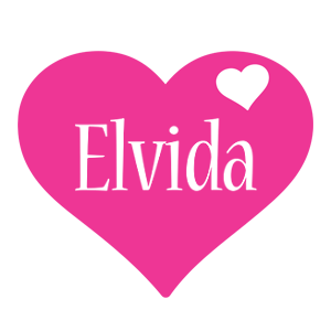 Elvida love-heart logo