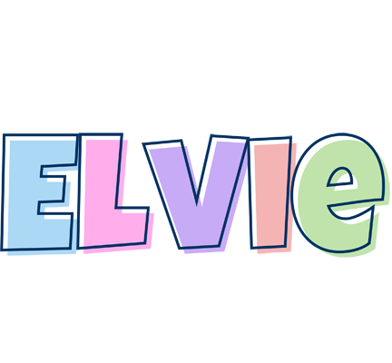 Elvie pastel logo