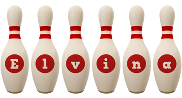 Elvina bowling-pin logo