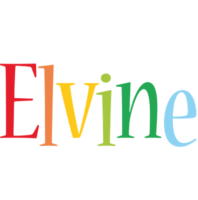 Elvine birthday logo