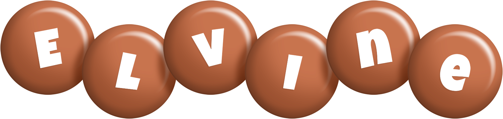 Elvine candy-brown logo