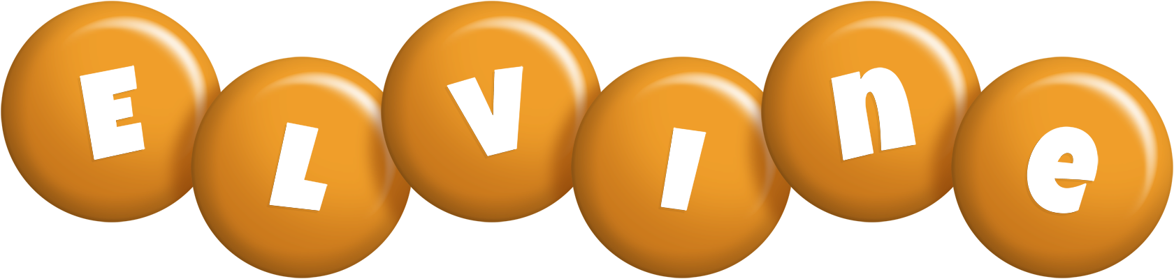 Elvine candy-orange logo