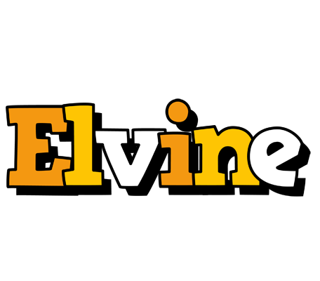 Elvine cartoon logo