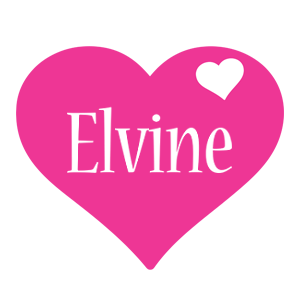Elvine love-heart logo