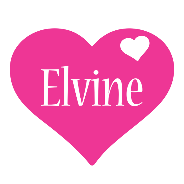 Elvine love-heart logo