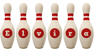 Elvira bowling-pin logo