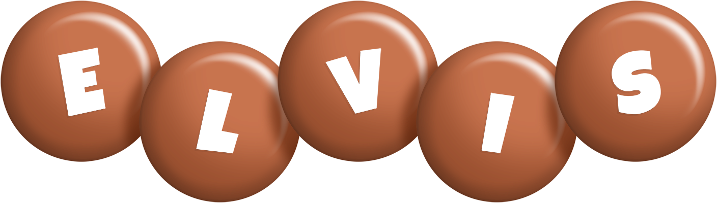 Elvis candy-brown logo
