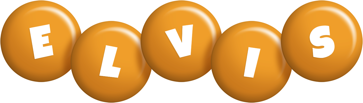 Elvis candy-orange logo