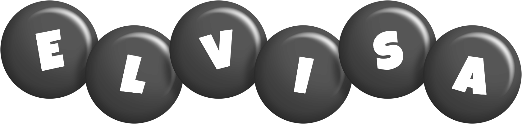 Elvisa candy-black logo